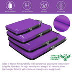 4 Set/6 Set/8 Set Compression Packing Cubes Travel Accessories Expandable Packing Organizers (Cloth Pattern, 4-Purple)