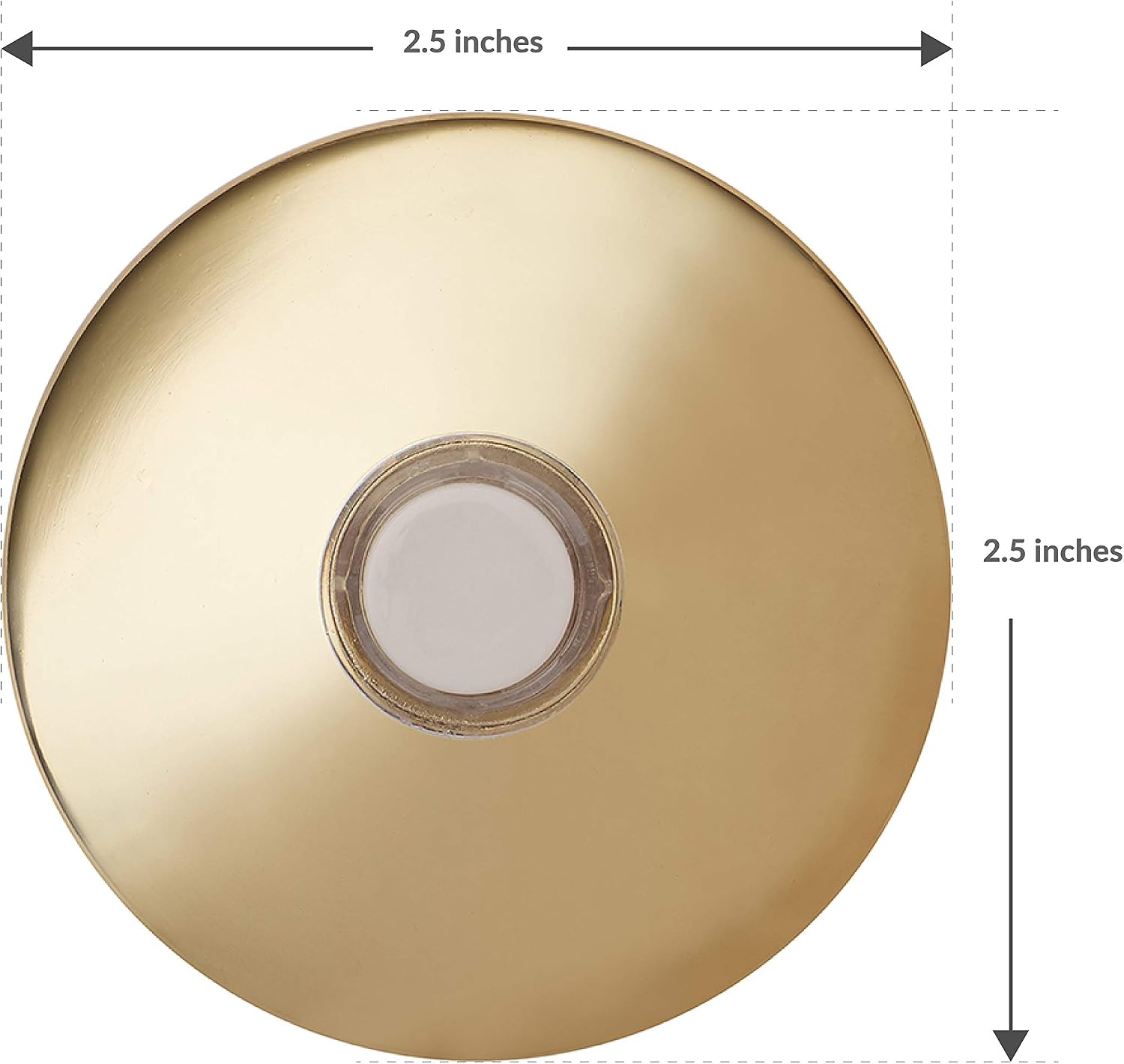 BR5W Unlighted Doorbell Button, 1-Pack, Brass