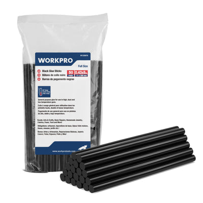 Full Size Hot Glue Sticks, 50-Pack Black Glue Gun Sticks