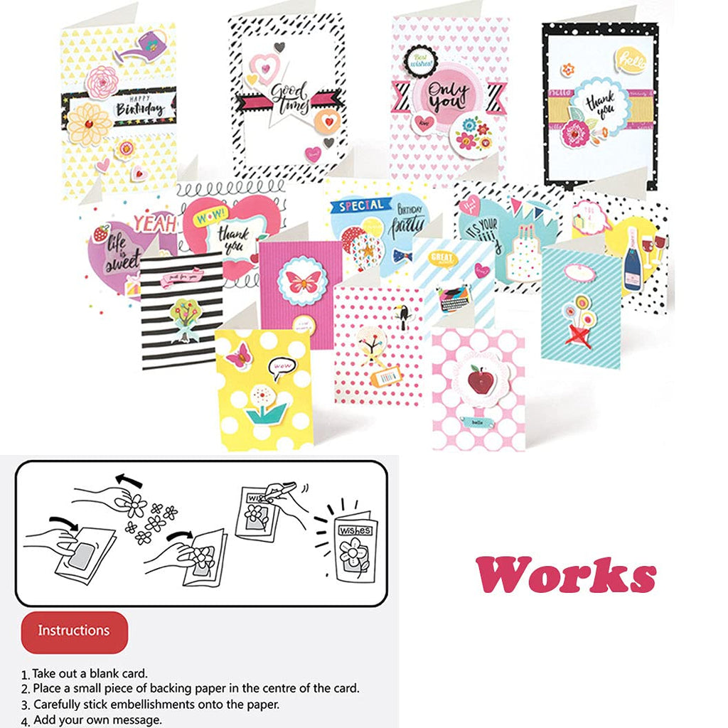 Greeting Card Making Supplies Envelope Kit Gift Anniversary Craft
