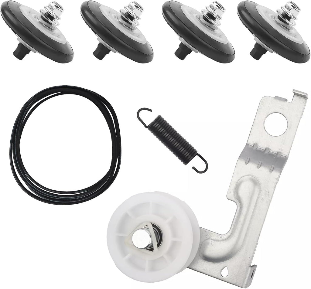 Upgraded Dryer Repair Kit Dryer Roller Replacement for LG DLEX3250R DLEX3250W DLEX3360R DLEX3360V DLEX3360W DLEX3370R DLEX3370V DLEX3370W DLEX3470V DLEX3470W DLEX3550V DLEX3550W DLEX3570V DLEX3570W