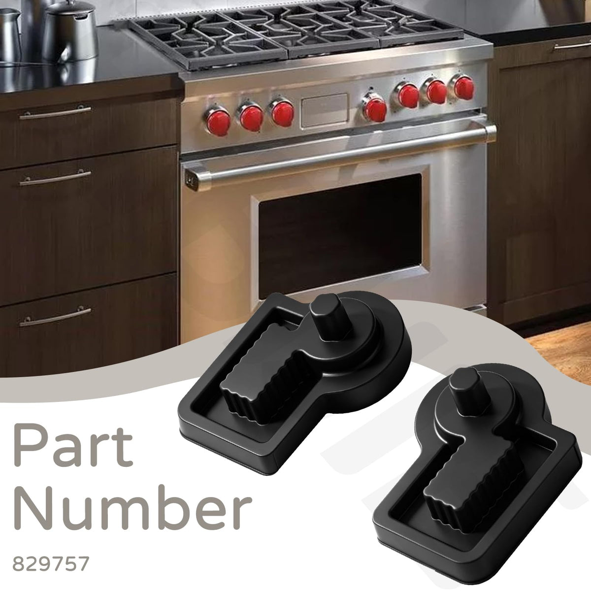 4 Pack Range Part 829757 Footpad Replacement Kit for Wolf Stoves