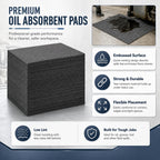 Hoolerry 100 Pcs Oil Absorbent Pad for Spill, 9.8 x 13 Inch, Gray