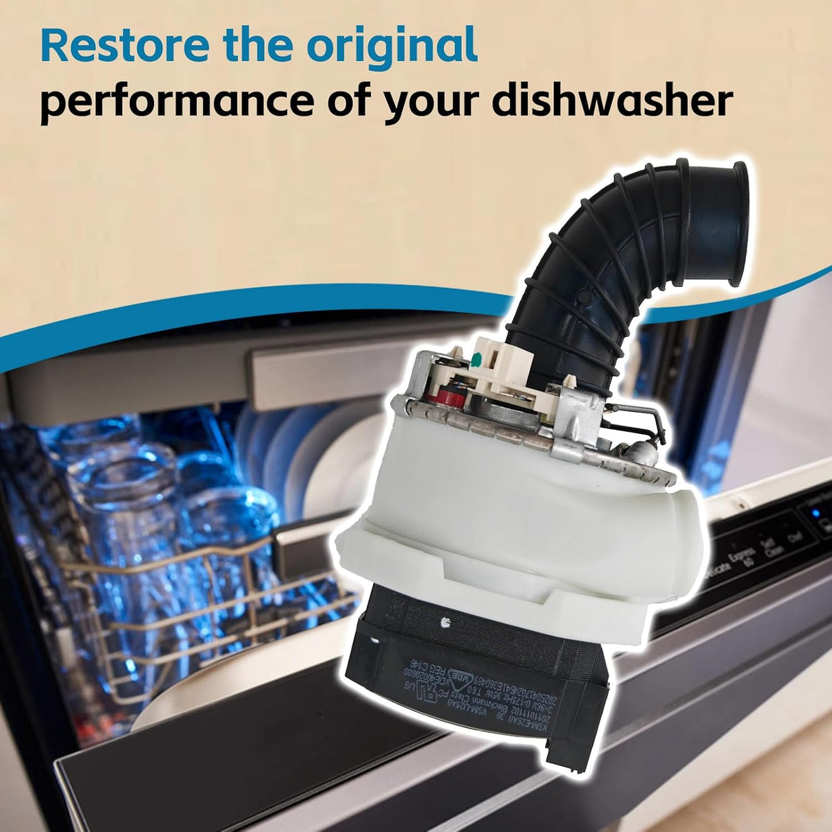 DD93-01013A Dishwasher Drain Pump Assembly BLDC VSM-E26A0 Motor Compatible with Samsung Various Models
