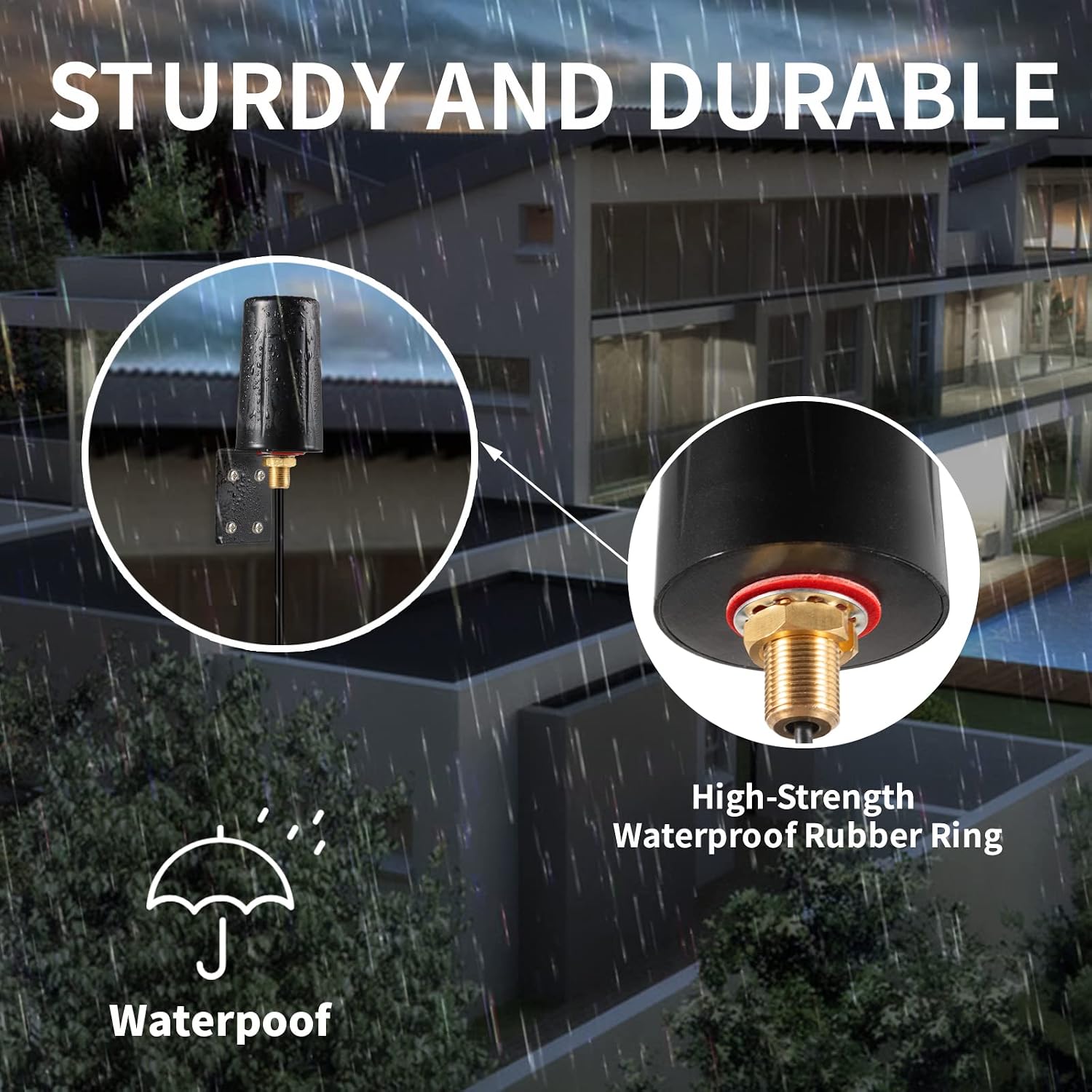 Outdoor 7dBi Dual Band 2.4GHz 5GHz 5.8GHz Long Range WiFi Booster Antenna for WiFi Router Hotspot Network Devices PC