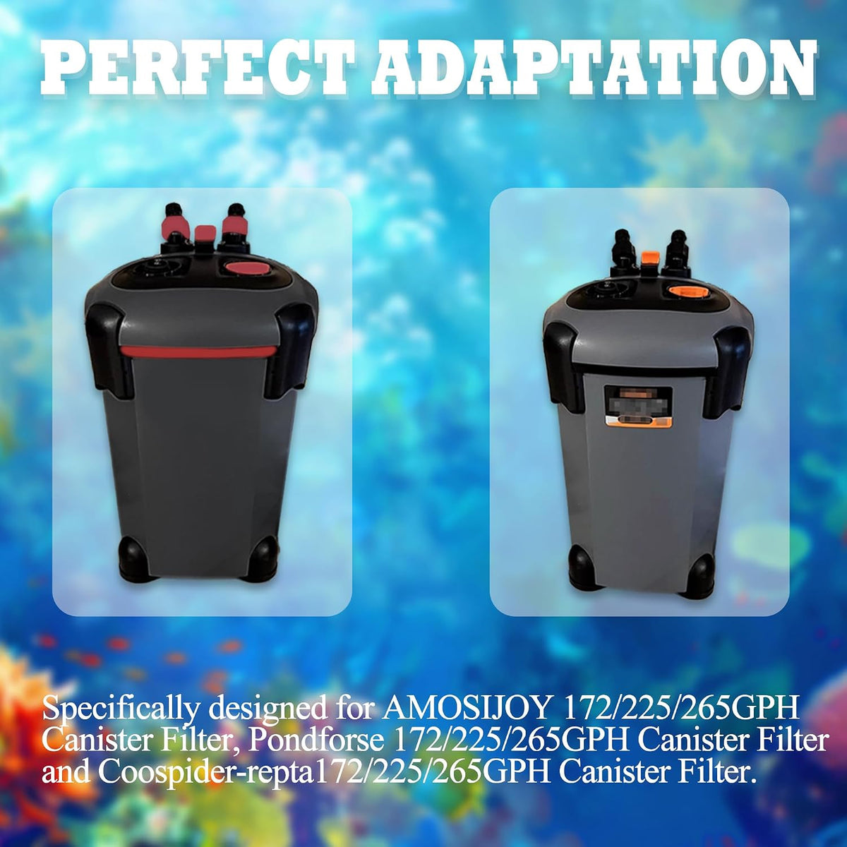 16Pcs Canister Filter Pad for AMOSIJOY 172/225/265GPH Aquarium Filter