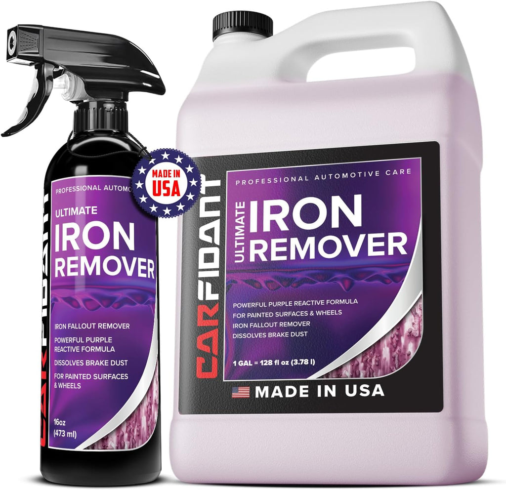 Iron Remover for Car Detailing – Iron Decon Spray, Pulls Out Brake Dust, Rust & Fallout - Contaminant Removal for Car
