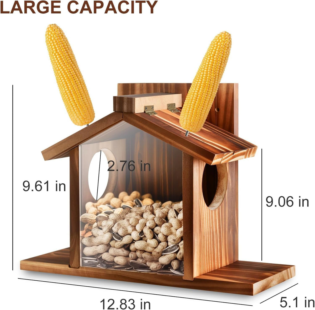 Squirrel Feeders for Outside, Squirrel House for Outdoor - Chipmunk Feeder, Squirrel Food for Backyard Squirrels Hold