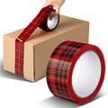 Christmas Packing Tape 1.89x55 yd Gift Wrap, Red Buffalo Plaid