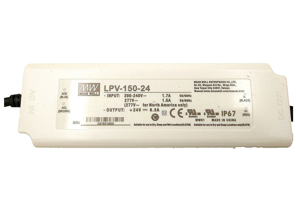 MW Mean Well LPV-150-24 24V 6.3A 151.2W Single Output LED Switching Power Supply