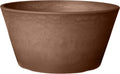 PSW Pot Collection TD25C Plastic/Stone/Wood Composite Shallow Bulb Pan - No Drainage Hole (Drillable), Planter for