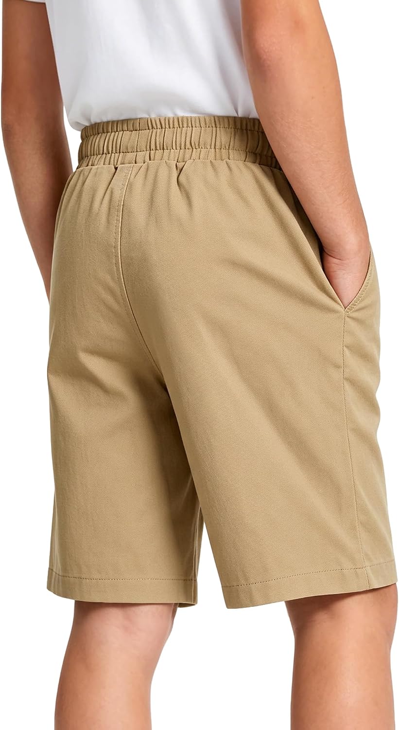 Boys School Uniform Shorts Stretch Chino Short Size 7-14 Years