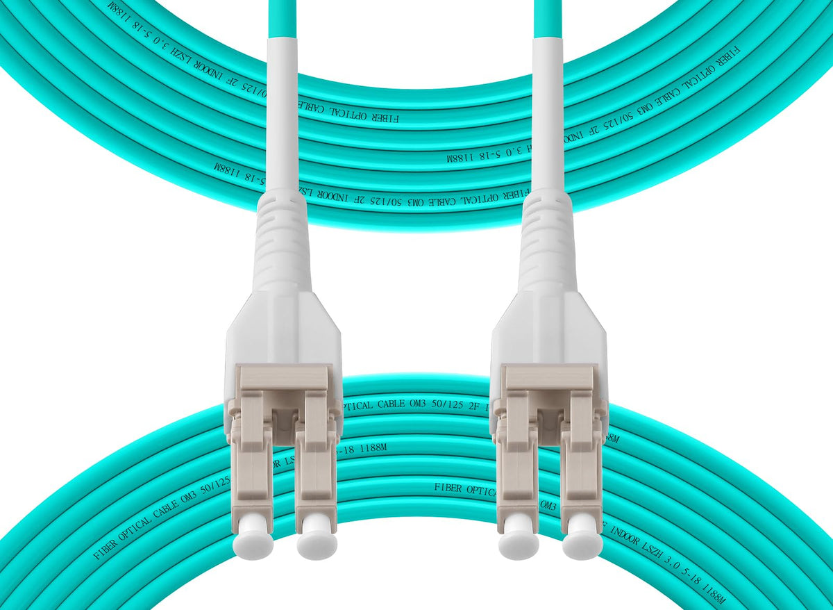 Uniboot OM3 LC to LC Fiber Patch Cable Multimode, 5M(16ft)