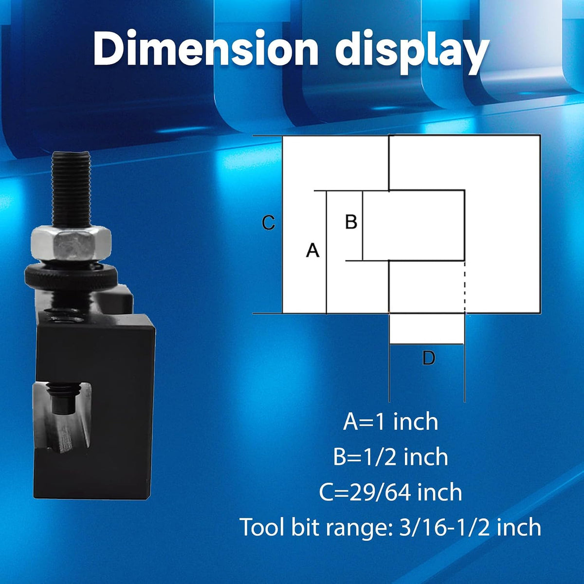 WFLNHB 5Pcs 2# Quick Change Tool Post Boring Turning Holder 250-102 AXA Tool Holder