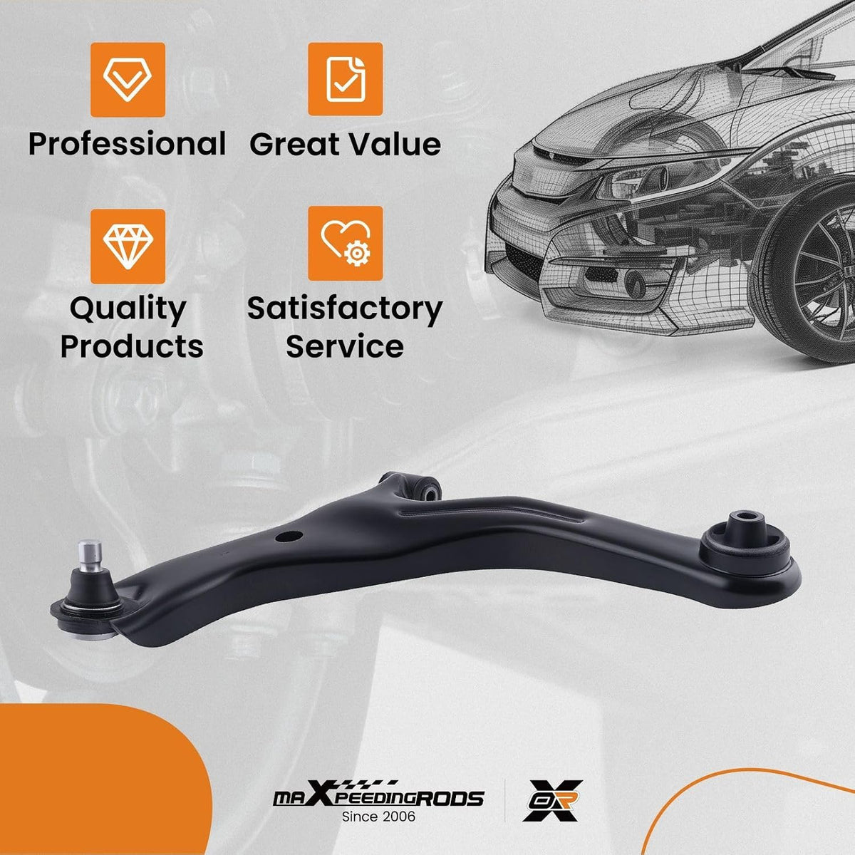 maXpeedingrods Front Left Lower Control Arm for Ford Escape 2001-2012