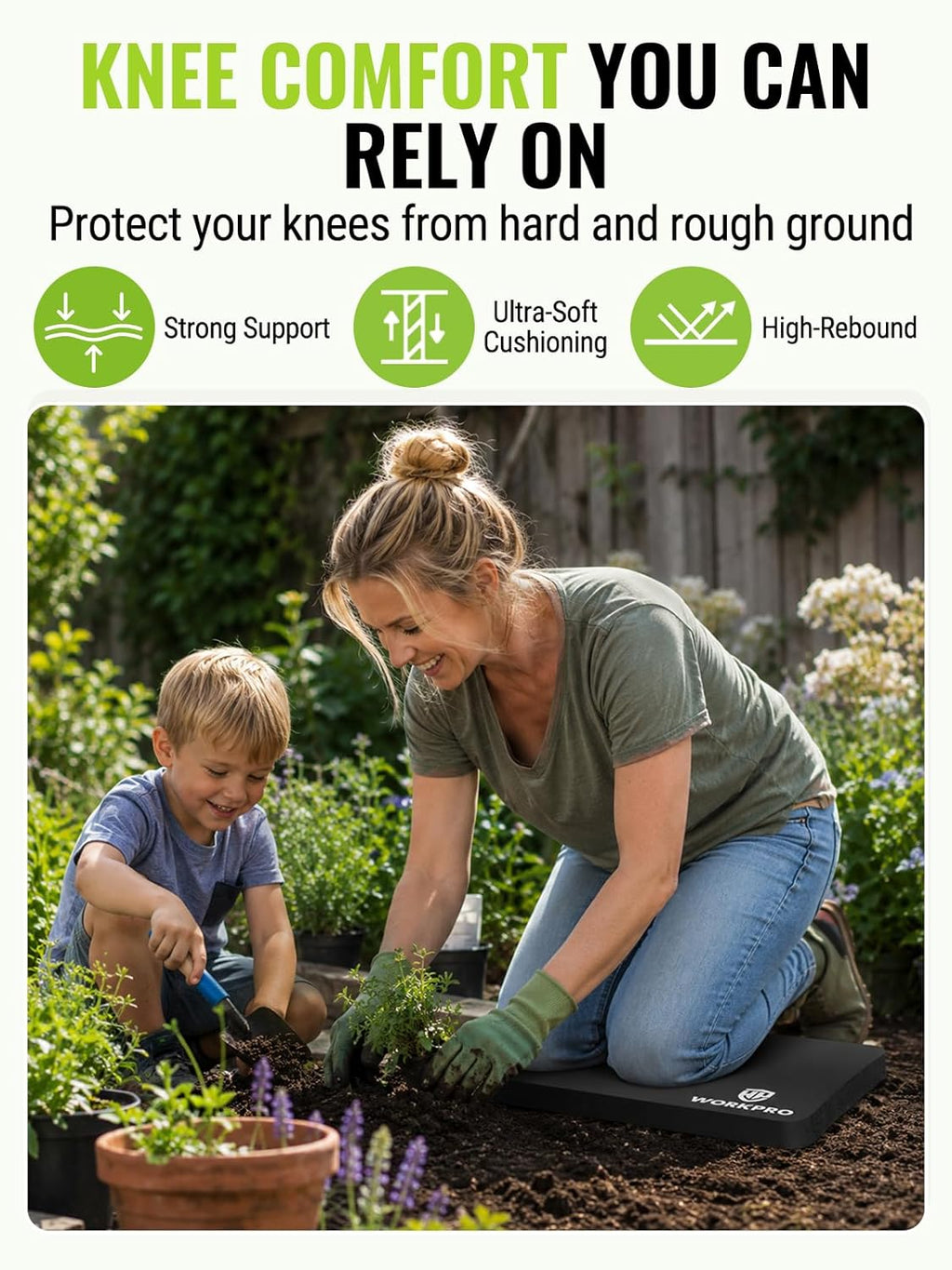 Extra Thick Kneeling Pad, Soft NBR Foam Cushioning for Knee, Large Foam Kneeler Mat for Gardening, Bathing Baby
