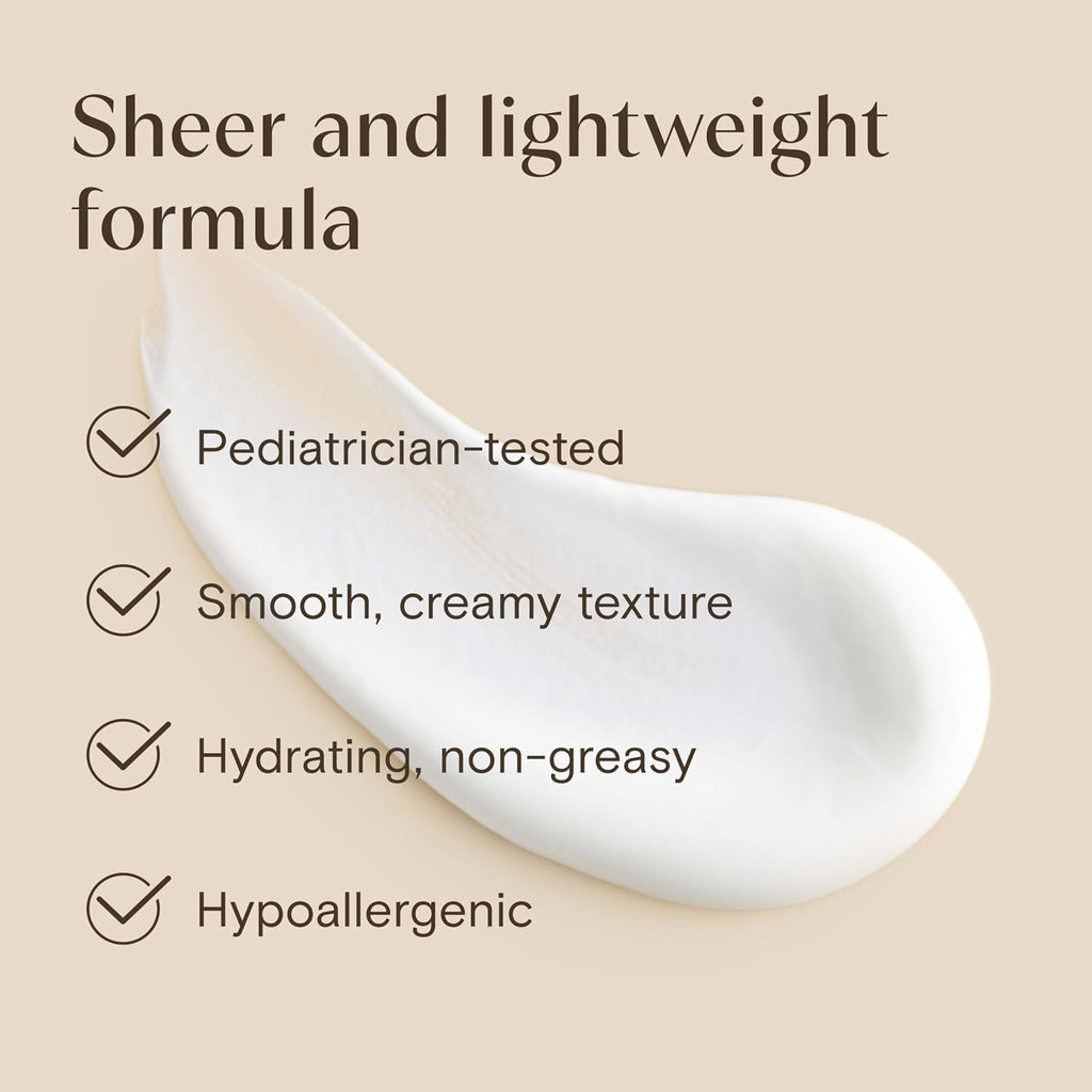 Aveeno Kids Daily Moisture Face Lotion & Mineral Sunscreen with SPF 30, Oat Enriched Face Moisturizer for Kids &
