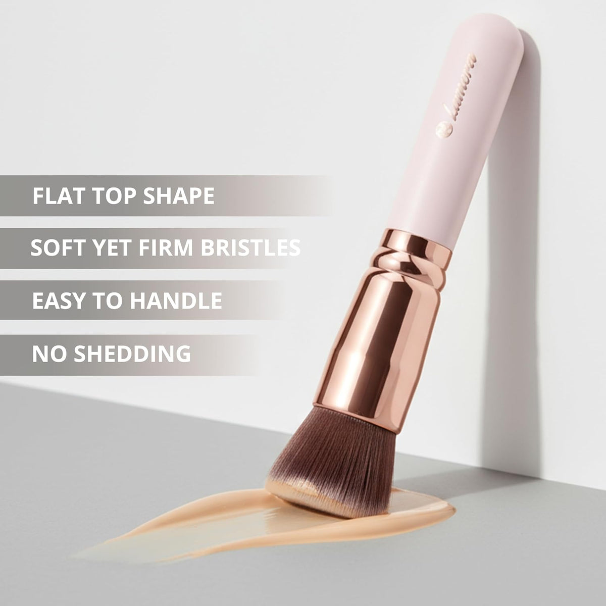 Flat Top Kabuki Foundation Brush - Liquid Cream Powder Face Brush