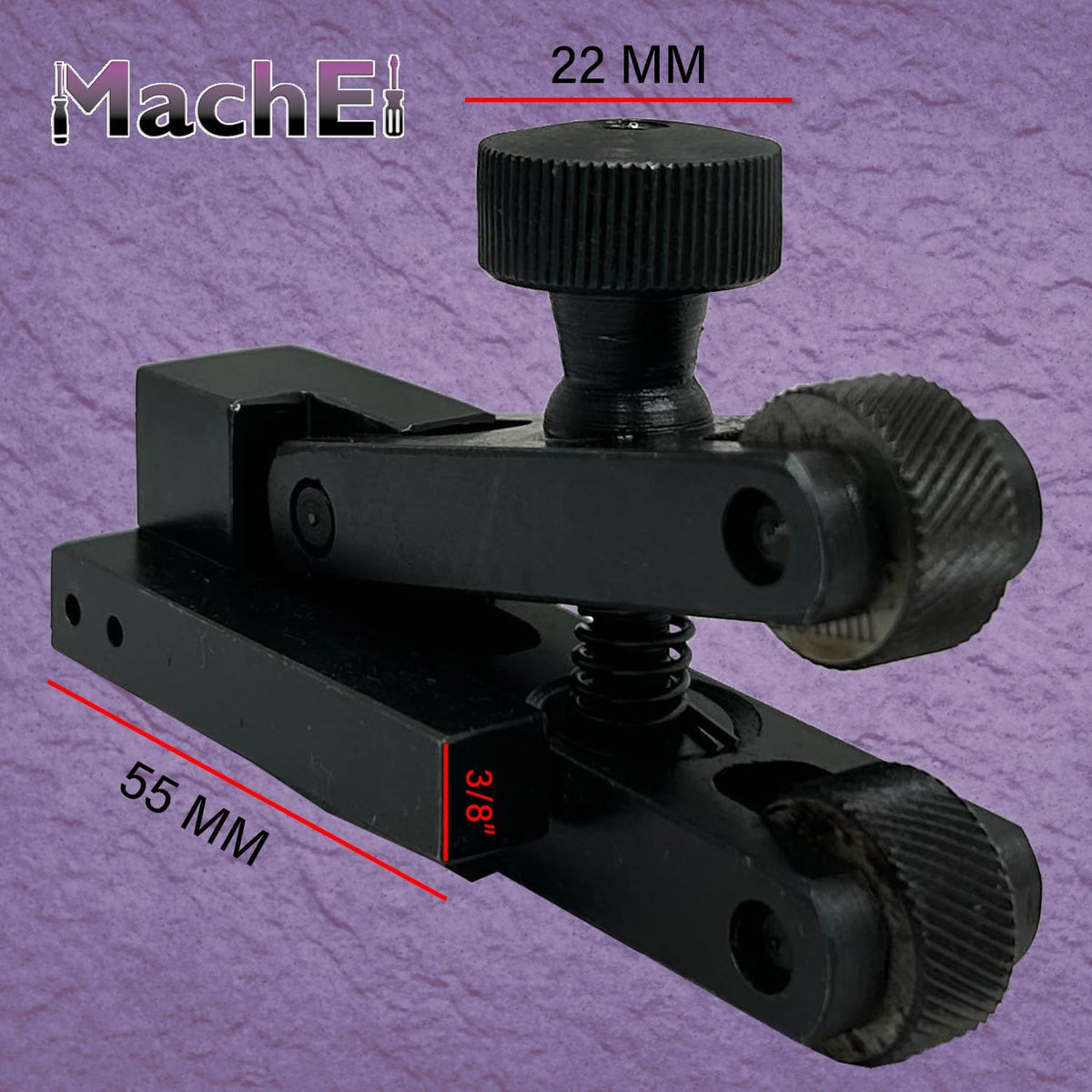 MachEI Mini V-Clamp 5-20 mm Adjustable force Spring action Knurling Tool for Lathe Machine Quick Change Tool Post