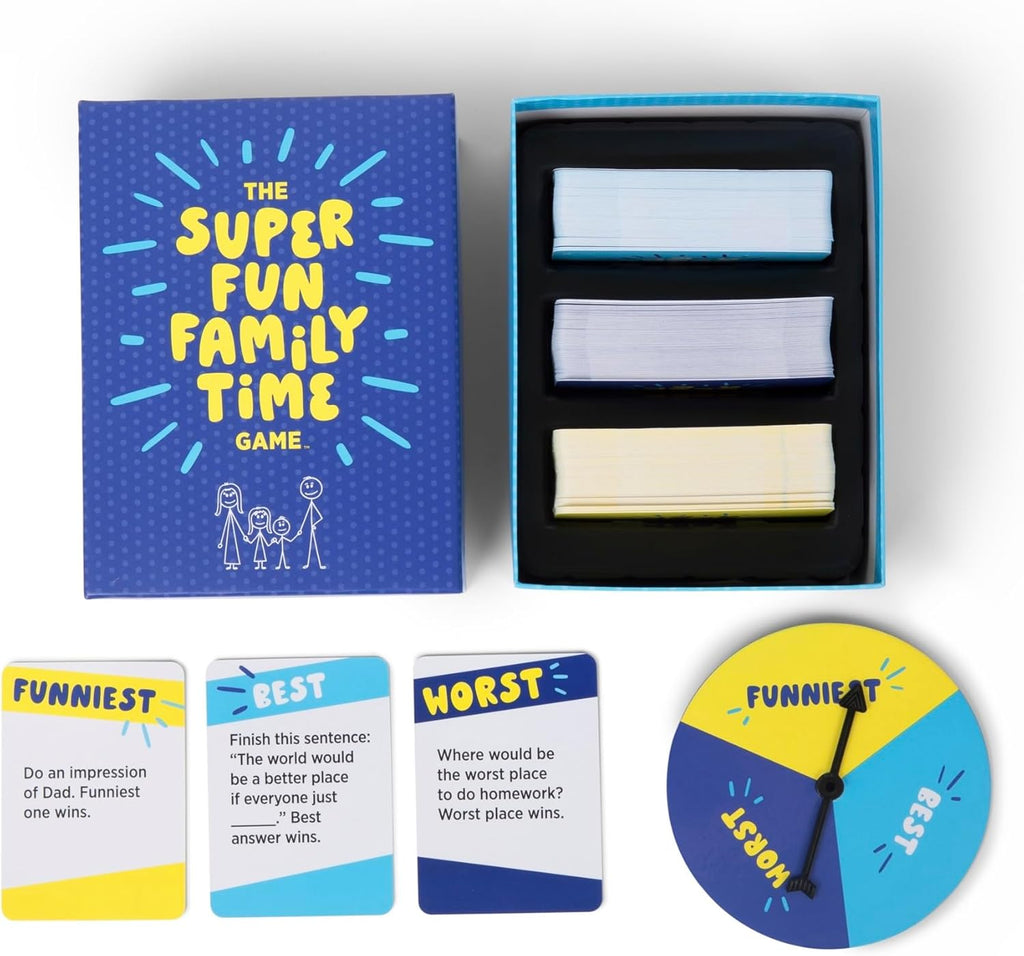 The Super Fun Family Time Game [Family Card Game, Entertaining Conversation Starters & Challenges | Great for Gifts