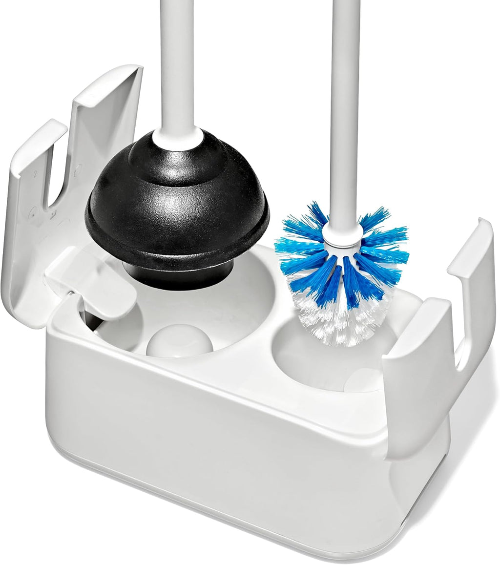 Good Grips Toilet Brush & Plunger Set - White