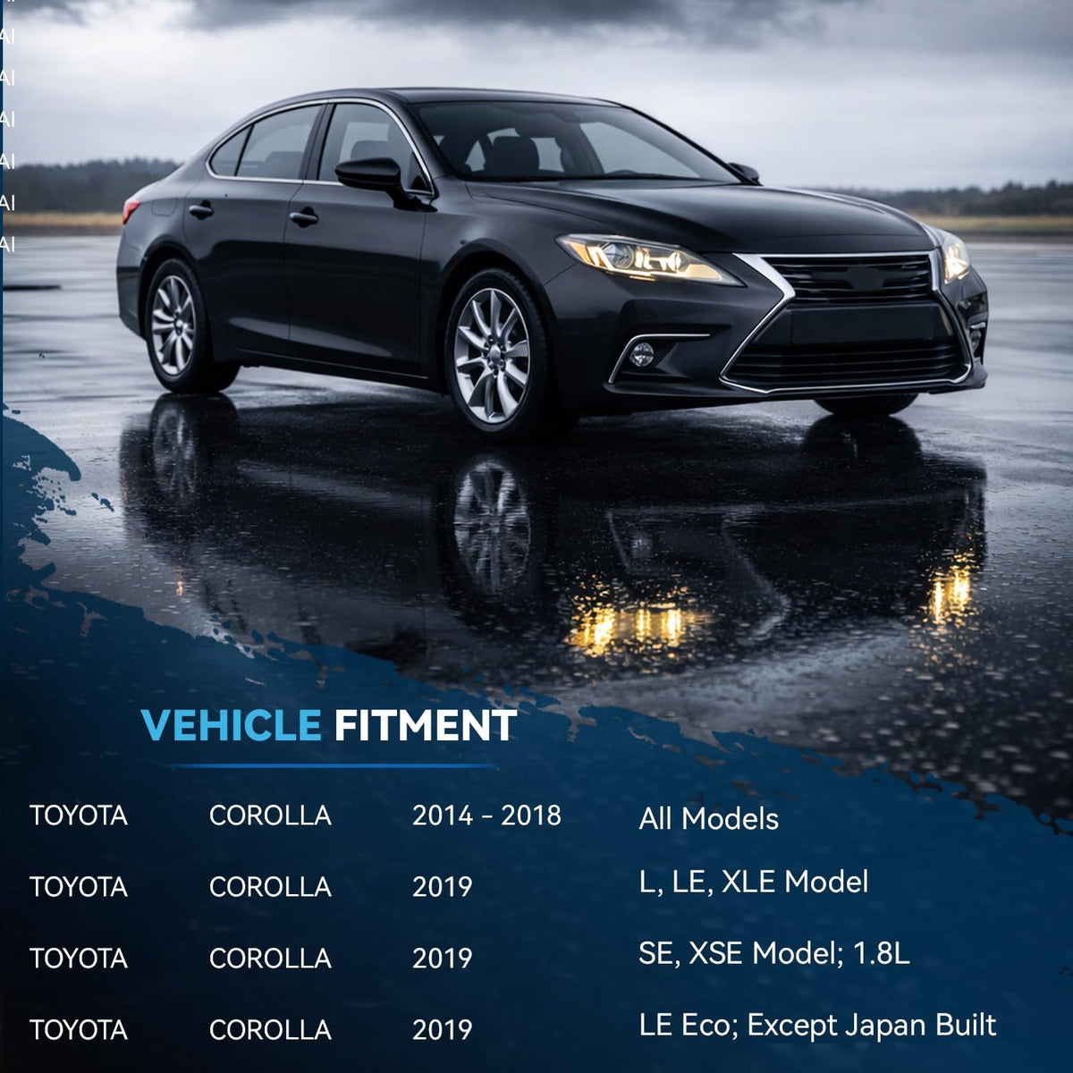 Detroit Axle - 2 Front Lower Control Arms for 2014-2019 Toyota Corolla