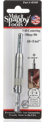 Snappy 5/64" Self-Centering VIX Hinge Bit for #2 - #4 Screws 1/4 Hex Made in USA