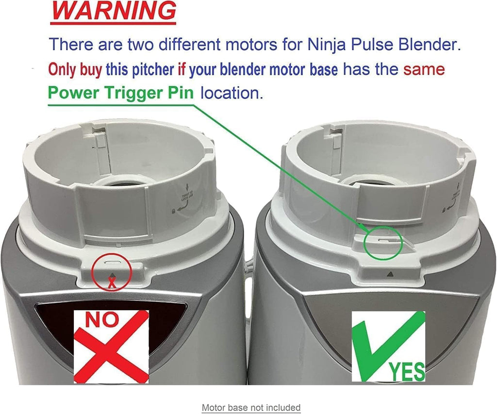 Replacement 48oz Pitcher Bowl for Ninja BL205 BL206 BL207 BL250 Kitchen System Pulse Blender, Teal