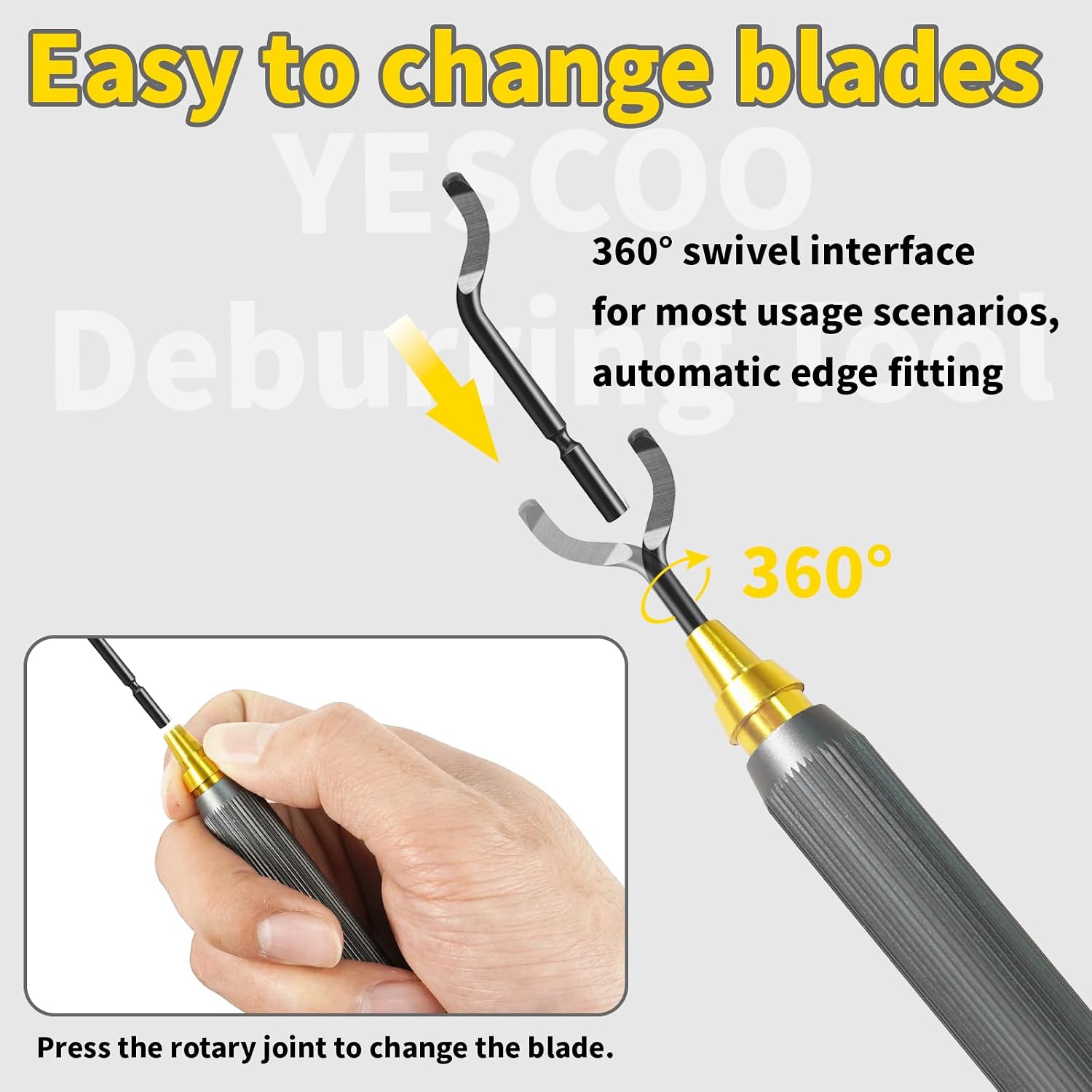 Deburring Tool 3D Printing, 10 Extra High Speed Steel Swivel Blades | Deburring Tool Double Head Anti Skid Handle