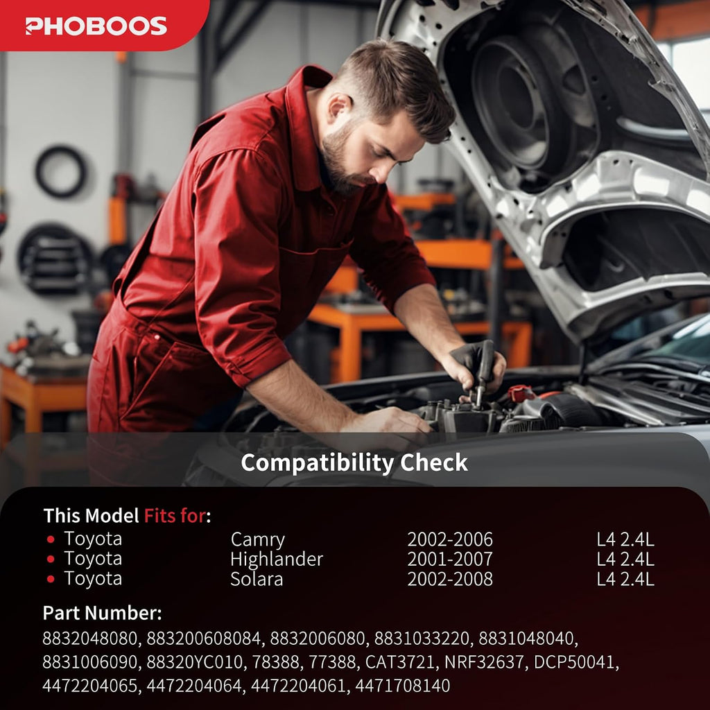 PHOBOOS A/C Compressor with Clutch Compatible with Toyota