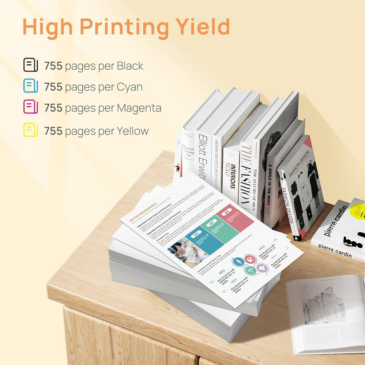 Remanufactured Replacement for Epson 127 Ink Cartridge 5 Pack