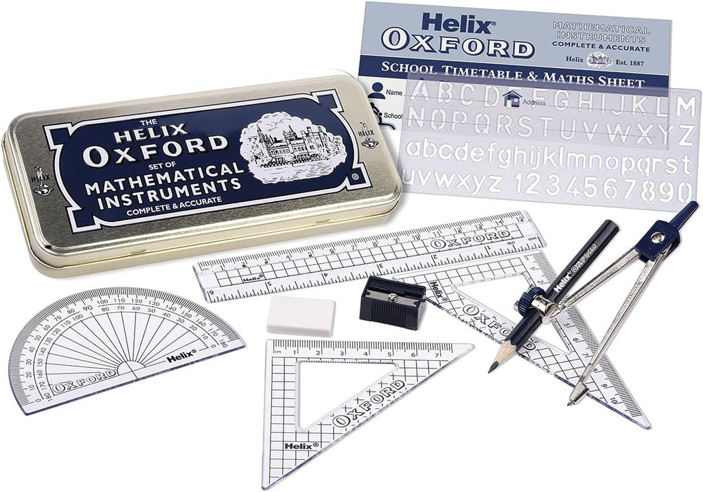 Oxford Complete Back to School Stationery Set - Comprehensive Helix Oxford school supplies set including Maths Set