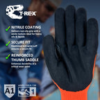 T-REX TRX400 Impact Gloves, Sandy Nitrile, 1 Pair