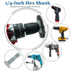 TEXNINC 5-Pack 3-Inch Wire Wheel Brush Set for Drill