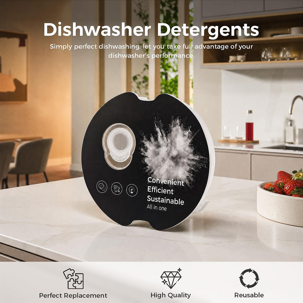 Reusable PowerDisk Compatible with Miele AutoDos Dishwasher, Refillable Empty Dishwasher Detergent Container