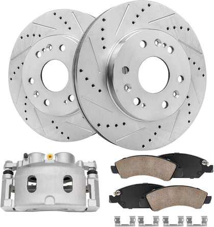Front Brake Kit for Chevy GMC Tahoe Avalanche Silverado | Suburban Express Sierra Yukon XL Savana 1500, Cadillac XTS