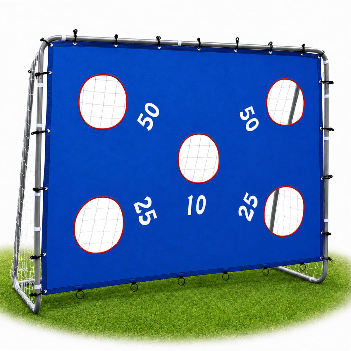 8x5.6FT Portable Soccer Goal with Target Panel for Shooting Practice