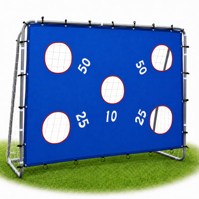 8x5.6FT Portable Soccer Goal with Target Panel for Shooting Practice