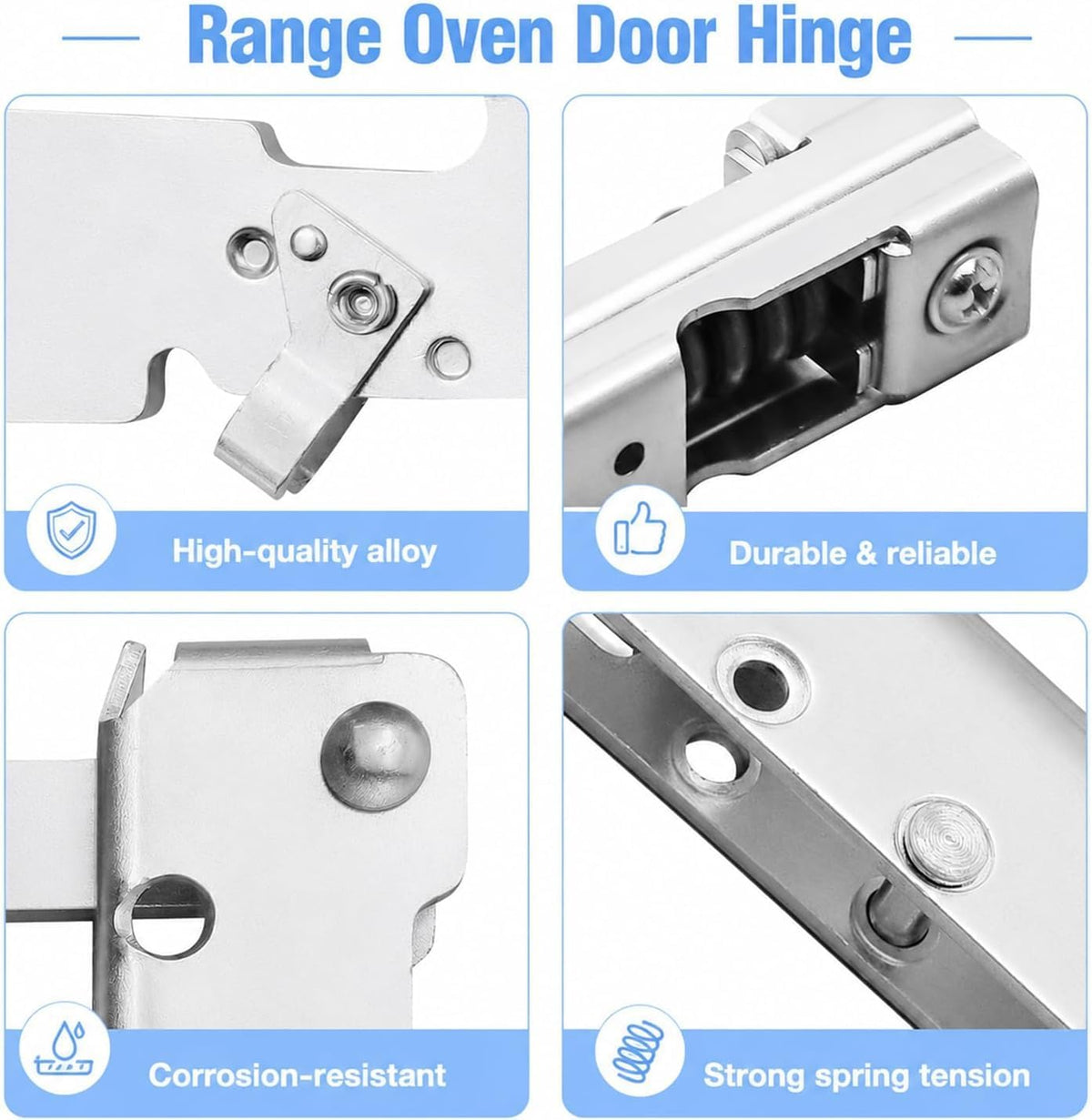 2 Pack 318024747 318328010 Oven Door Hinge Compatible with Frigidaire