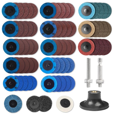 71Pcs 2 inch Professional R Type Sanding Disc Set Die Grinder Quick-Change Surface Conditioning Disc for Multi-Material Precision Grinding & Industrial Surface Prep