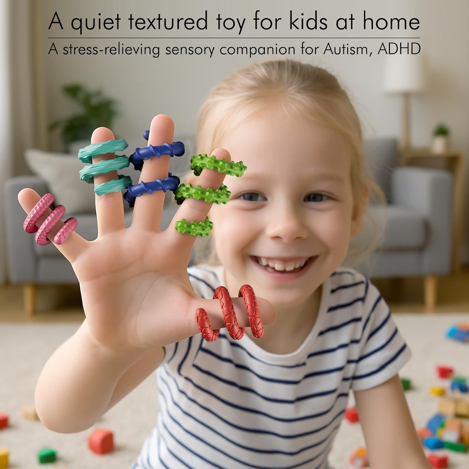 Sensory Fidget Toys for Kids Adults,6PCS Flexible Fidget Sticks for Stress Anxiety Autistic ADHD, Calm Down Travel
