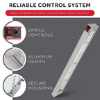 48" Food Heat Lamp Strip Heater with Undermount Brackets