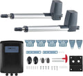 ADSW4 Automatic Gate Opener Kit, Dual Swing Gate Openers for Doors up to 1300lb 20ft, Electric Driveway Gate Openers