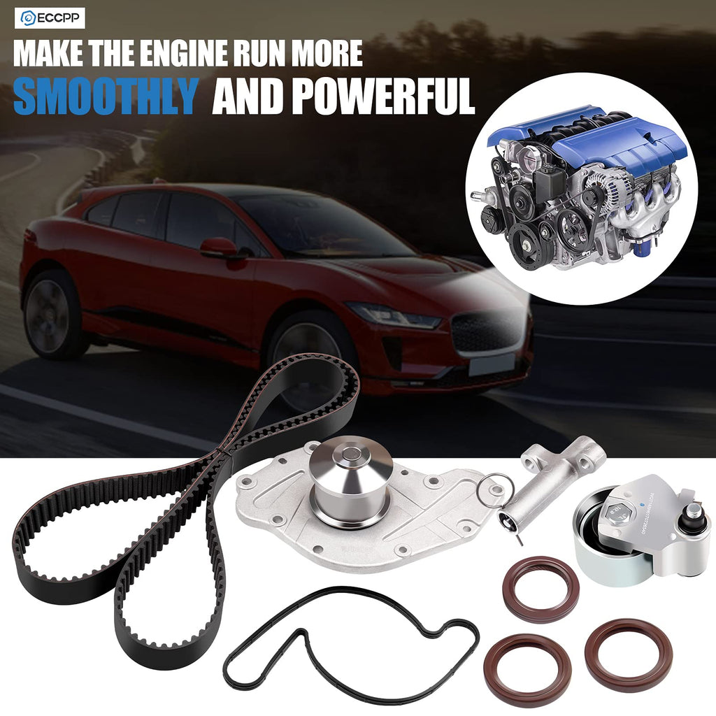 ECCPP Engine Timing Belt Kit with Water Pump Compatible for Chrysler