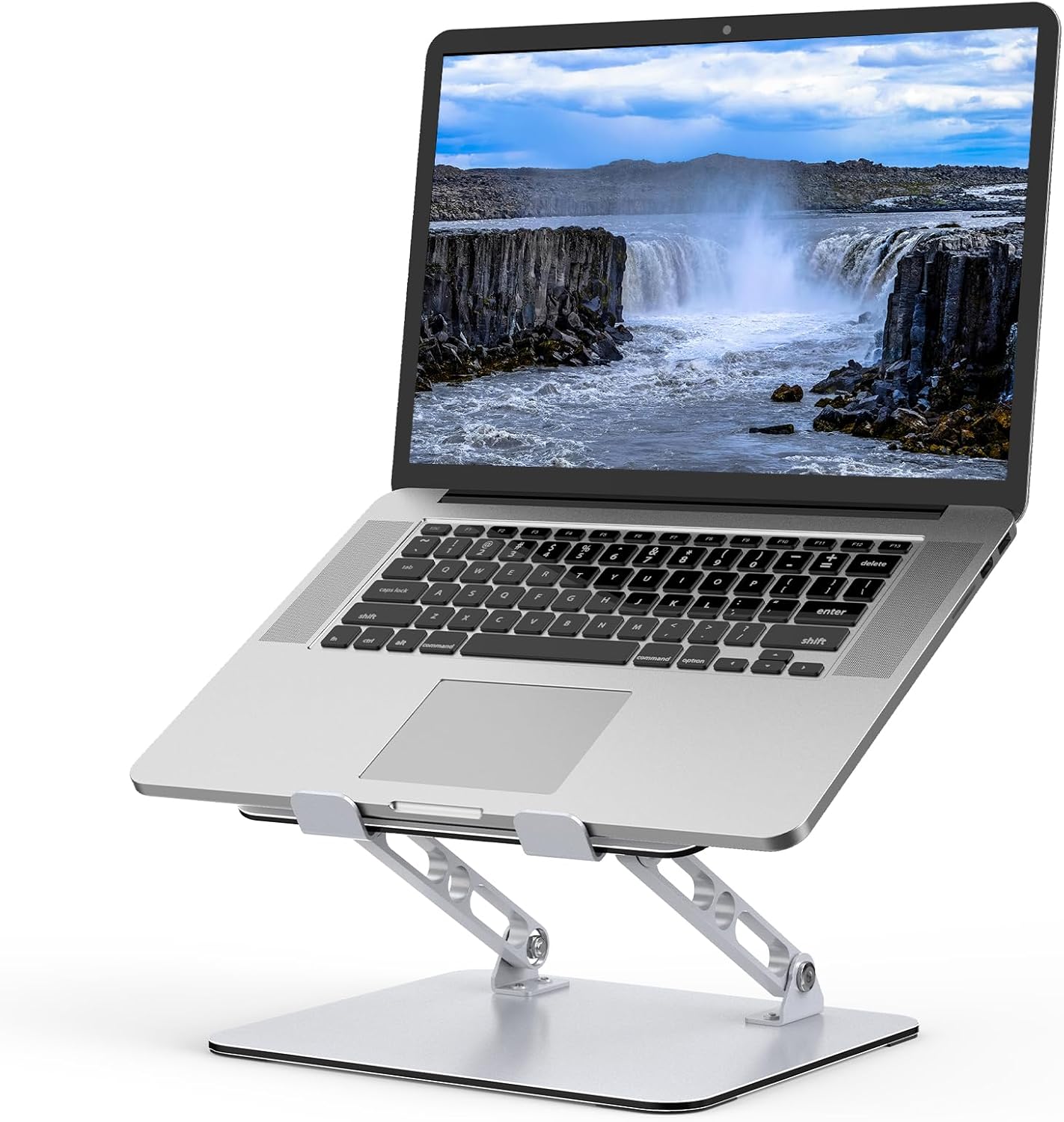 Laptop Stand for Desk, Adjustable Laptop Riser, Metal Foldable Computer Stand Holder Portable Notebook Mount