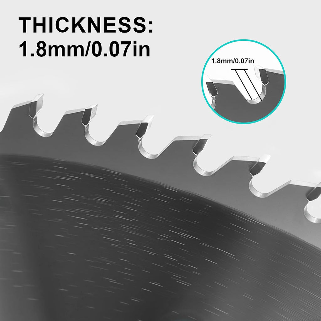 12-Inch 80T Miter Saw Blade, 1" Arbor | Carbide Tipped, ATB Smooth Crosscuts, Hardwood/Softwood/MDF/Plywood, for