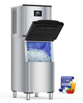 Commercial Ice Maker Machine, 500LBS/24H, 350LBS Storage