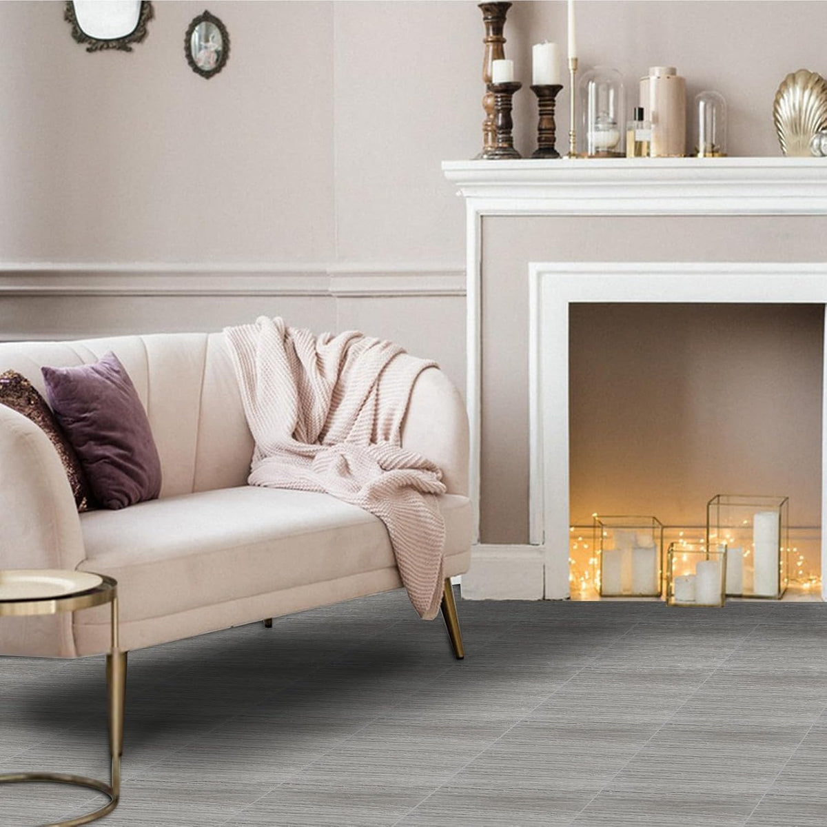 Peel and Stick Floor Tile Waterproof Self Adhesive Kitchen Floor Tiles DIY Flooring for Diningroom Bedroom Basements