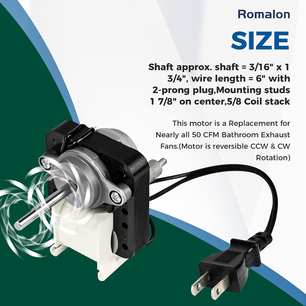 Romalon SM550 Bathroom Fan Motor Replacement Kit