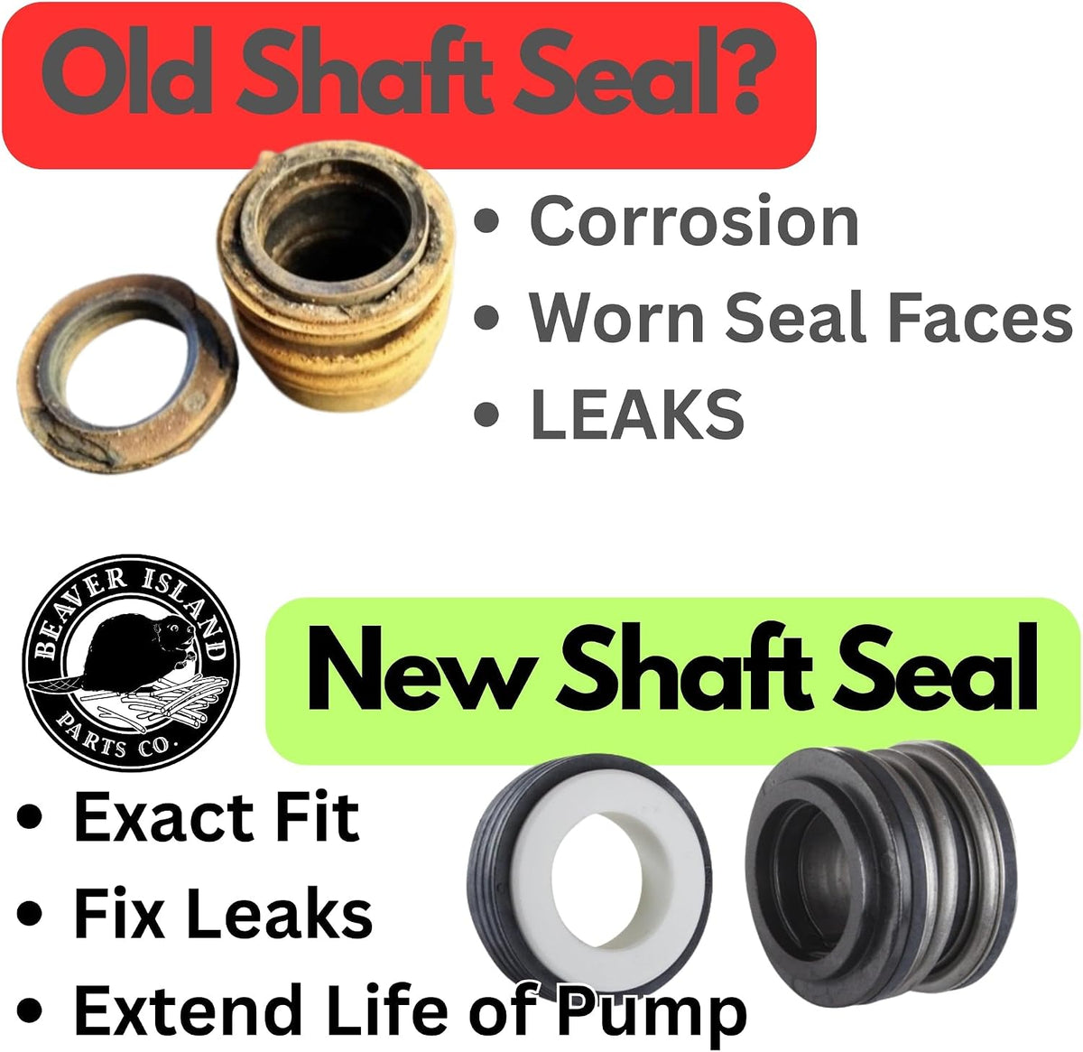 Beaver Island 15693-56112 Fits Wayne Pool Pump Shaft Seal, Water Systems